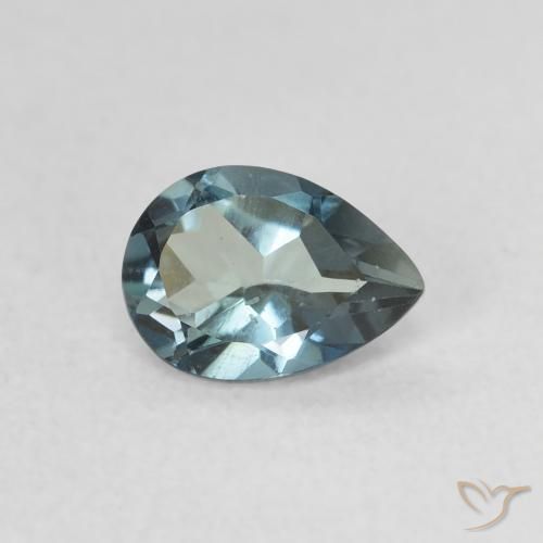 Topázio Londres Azul Natural 0.85ct, Formato de pêra, VS