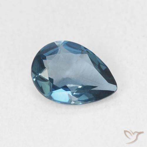 Topázio Londres Azul Natural 0.67ct, Formato de pêra, VVS
