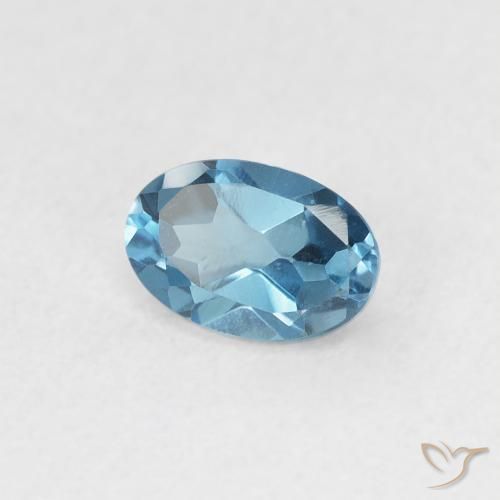 Topázio Londres Azul Natural 0.64ct, oval, VVS