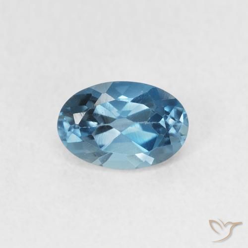 0.65ct Natural Londres Azul Topázio, oval, VVS