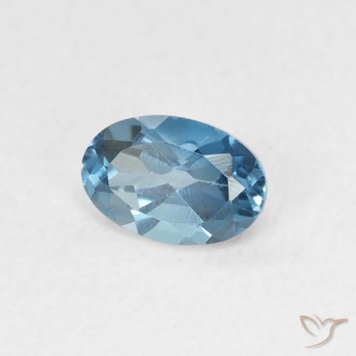 Topázio Londres Azul Natural 0.65ct, oval, VVS