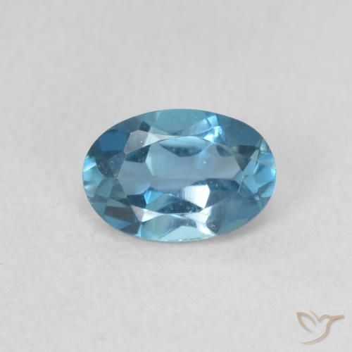0.59ct Natural Londres Azul Topázio, oval, VVS