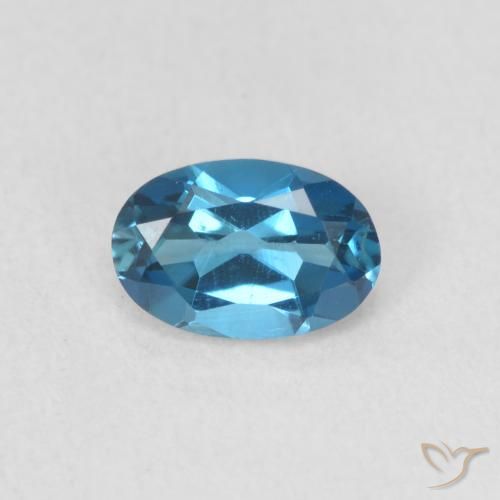 0.63ct Natural Londres Azul Topázio, oval, VVS