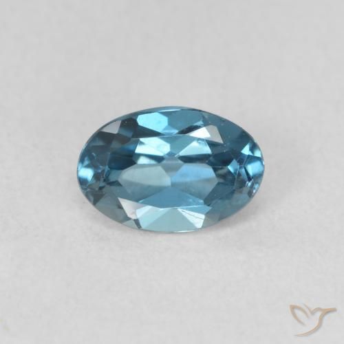 0.60ct Natural Londres Azul Topázio, oval, VVS