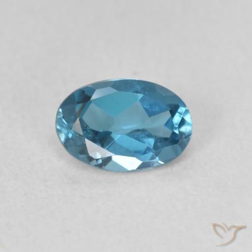0.53ct Natural Londres Azul Topázio, oval, VVS
