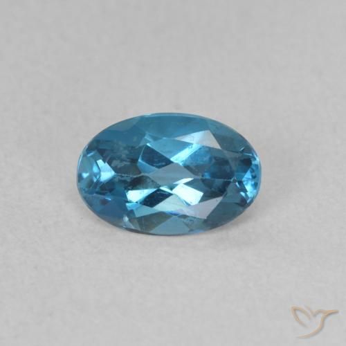 0.50ct Natural Londres Azul Topázio, oval, VVS