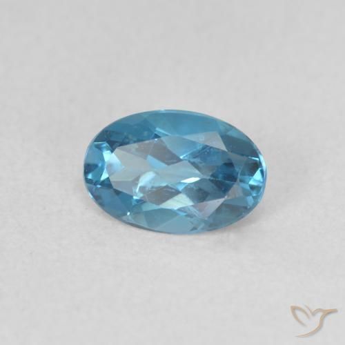 Topázio Londres Azul Natural 0,50ct, Corte Oval, VVS