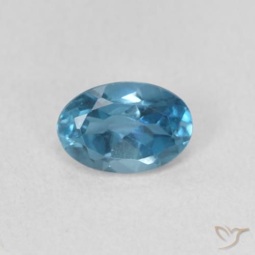 0.56ct Natural Londres Azul Topázio, oval, VVS