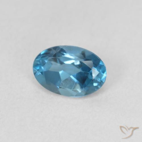 Topázio Londres Azul Natural 0.56ct, oval, VVS