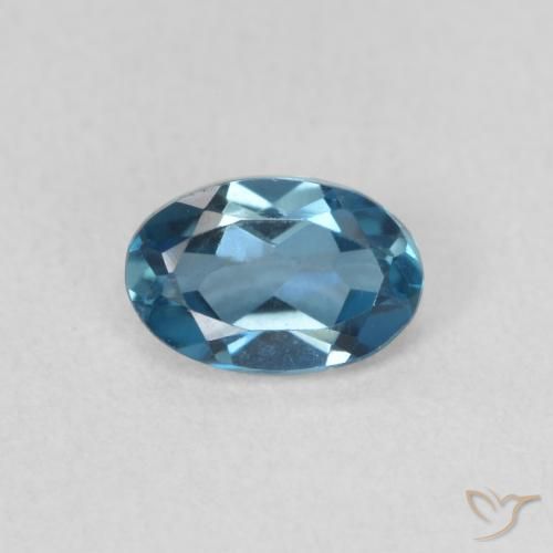 0.58ct Natural Londres Azul Topázio, oval, VVS