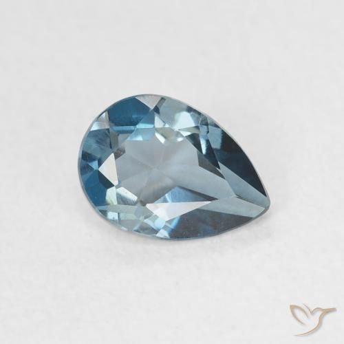 Topázio Londres Azul Natural 0.85ct, Formato de pêra, VVS