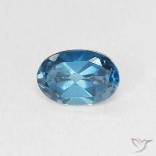 0.62ct Natural Londres Azul Topázio, oval, VVS