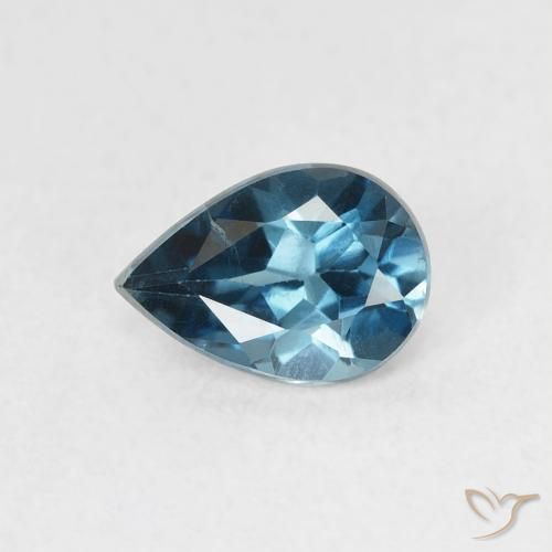 0.74ct Natural Londres Azul Topázio, Formato de pêra, VVS