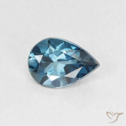 Topázio Londres Azul Natural 0.74ct, Formato de pêra, VVS