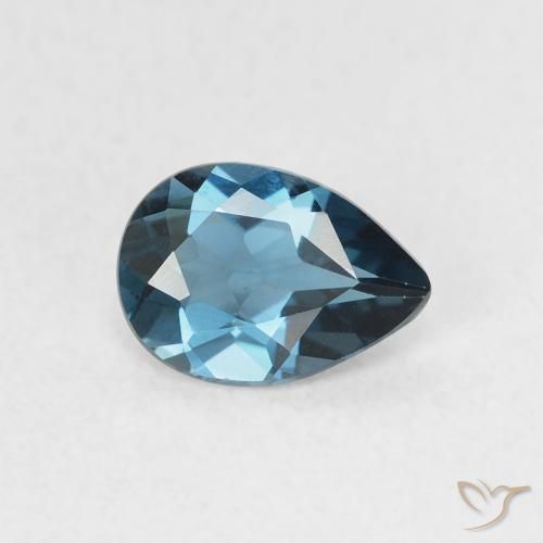 Topázio Londres Azul Natural 0.72ct, Formato de pêra, VVS