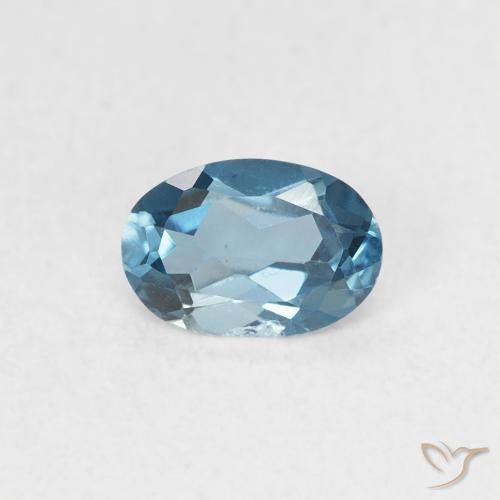 0.56ct Natural Londres Azul Topázio, oval, VVS