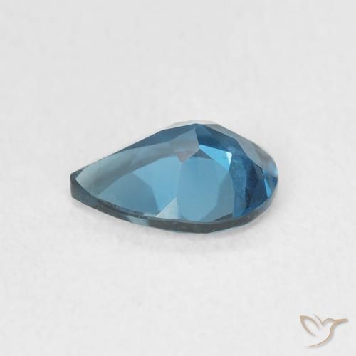 Topázio Londres Azul Natural 0.75ct, Formato de pêra, VVS