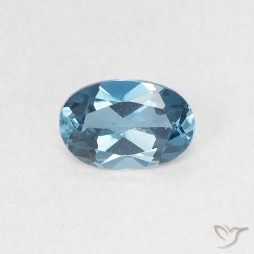 0.56ct Natural Londres Azul Topázio, oval, VVS