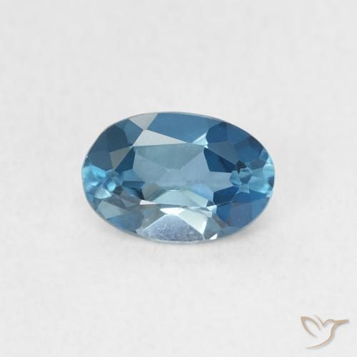 0.57ct Natural Londres Azul Topázio, oval, VVS