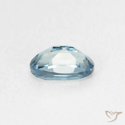 Topázio Aqua-azul prateado intenso Natural 0.63ct, oval, VVS