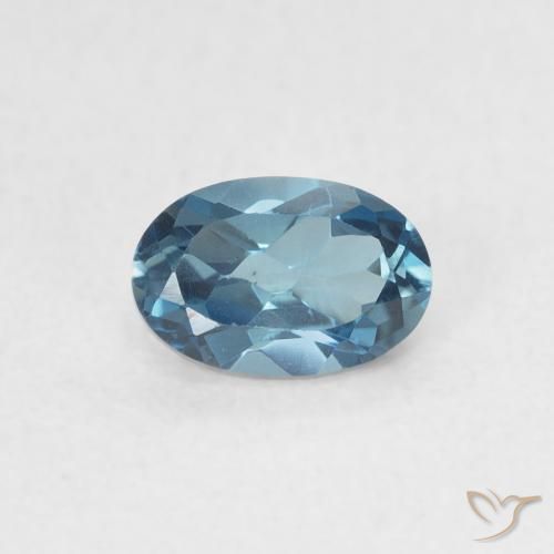0.65ct Natural Londres Azul Topázio, oval, VVS