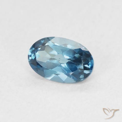 Topázio Londres Azul Natural 0.65ct, oval, VVS