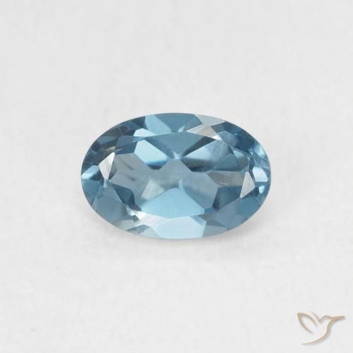 0.55ct Natural Londres Azul Topázio, oval, VVS