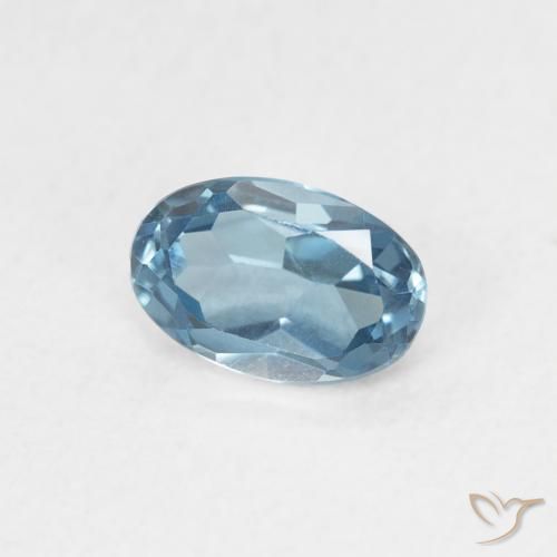 Topázio Londres Azul Natural 0.60ct, oval, VVS