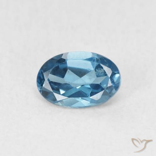 0.63ct Natural Londres Azul Topázio, oval, VVS