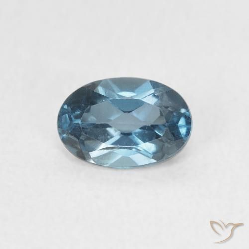 0.63ct Natural Londres Azul Topázio, oval, VVS