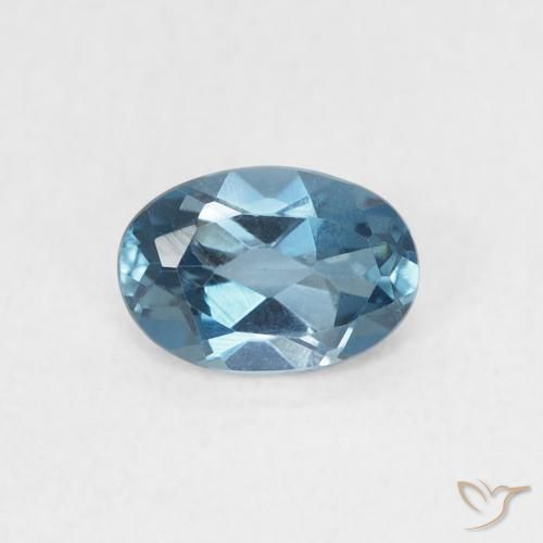 0.62ct Natural Londres Azul Topázio, oval, VVS
