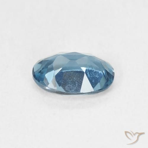 Topázio azul natural 0,62ct, corte oval, VVS