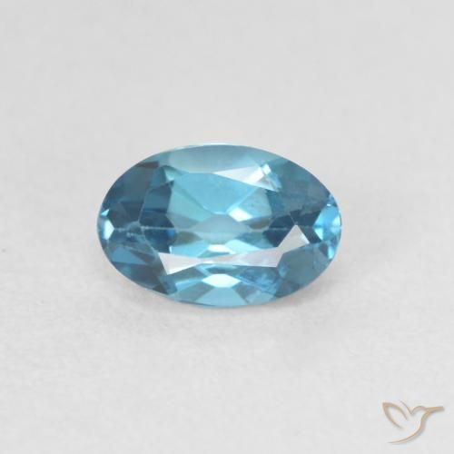 0.66ct Natural Londres Azul Topázio, oval, VVS