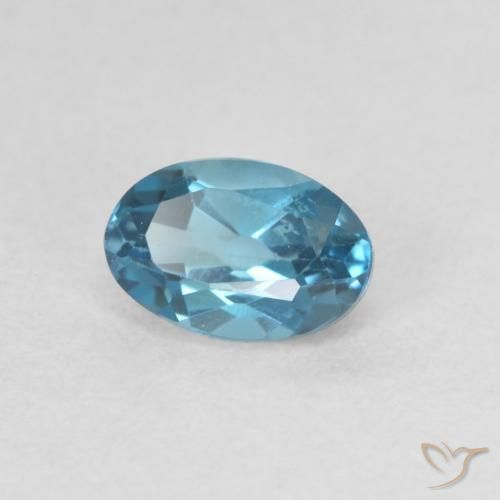 Topázio Londres Azul Natural 0.66ct, oval, VVS