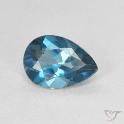 Topázio Londres Azul Natural 0.73ct, Formato de pêra, VVS