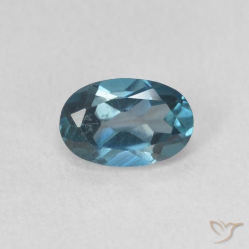 0.67ct Natural Londres Azul Topázio, oval, VVS