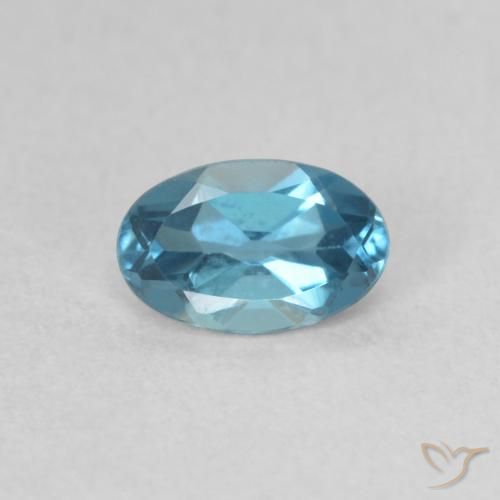 0.53ct Natural Londres Azul Topázio, oval, VVS