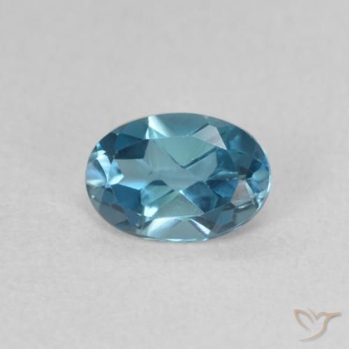 0.60ct Natural Londres Azul Topázio, oval, VVS