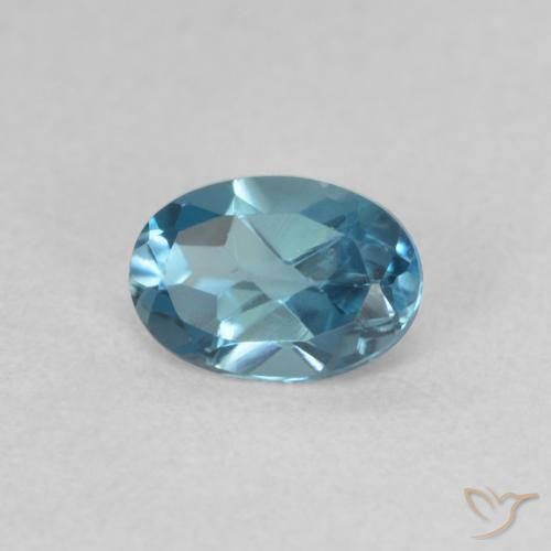Topázio Londres Azul Natural 0.60ct, oval, VVS
