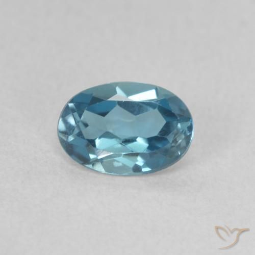 0.55ct Natural Londres Azul Topázio, oval, VVS