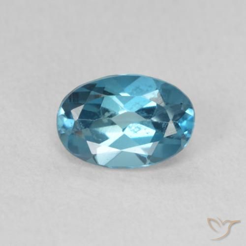 0.68ct Natural Londres Azul Topázio, oval, VVS