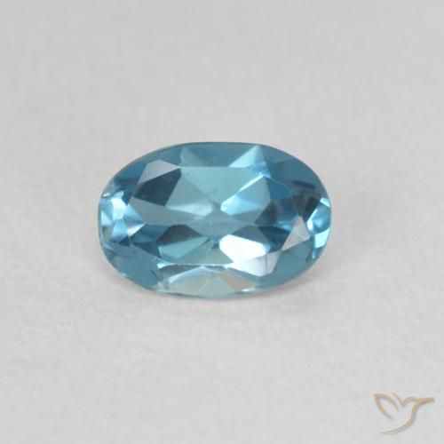 0.52ct Natural Londres Azul Topázio, oval, VVS