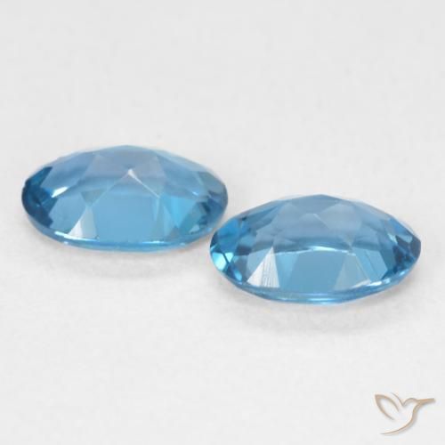 Pedras preciosas de Topázio Londres Azul natural de 0.98 ct, oval, VVS-VS