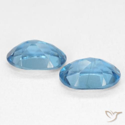 Pedras preciosas de Topázio Londres Azul natural de 1.16 ct, oval, VVS-VS