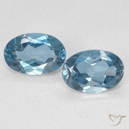 1.15ctw Natural Londres Azul Topázio, oval, VVS-VS