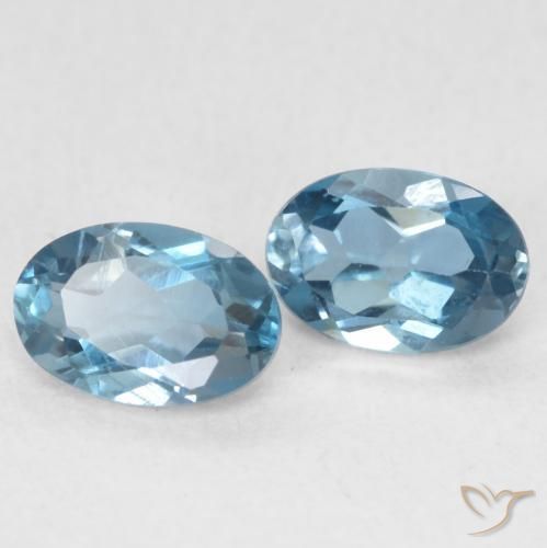 Pedras preciosas de Topázio Londres Azul natural de 1.15 ct, oval, VVS-VS