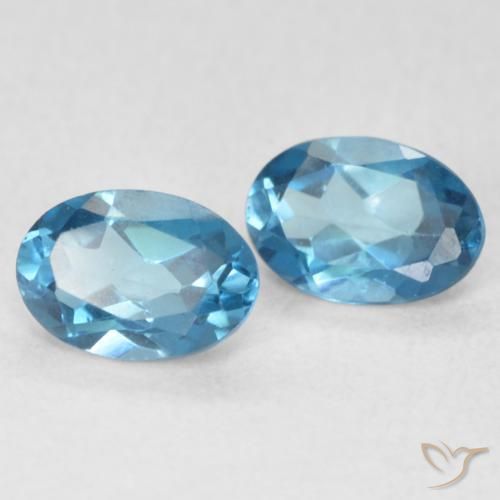Pedras preciosas de Topázio Londres Azul natural de 1.18 ct, oval, VS