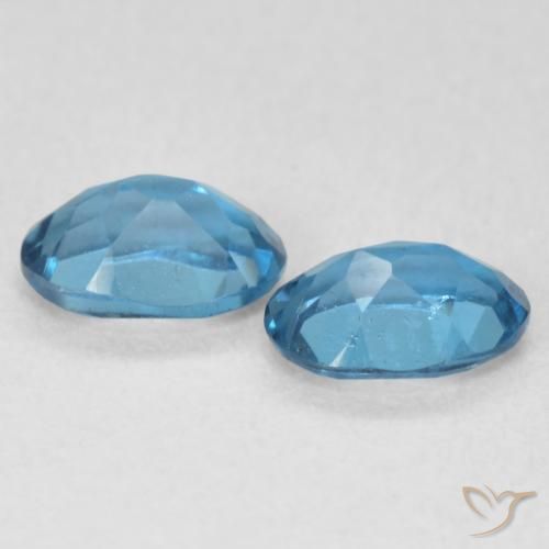 Pedras preciosas de Topázio Londres Azul natural de 1.18 ct, oval, VS