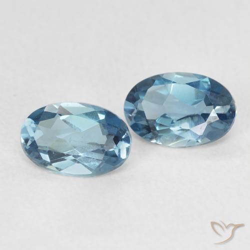 Pedras preciosas de Topázio Londres Azul natural de 0.95 ct, oval, VVS-VS