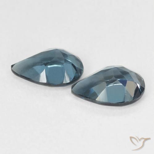 Pedras preciosas de topázio azul natural de 1,51 ct, formato de pêra, VVS-VS